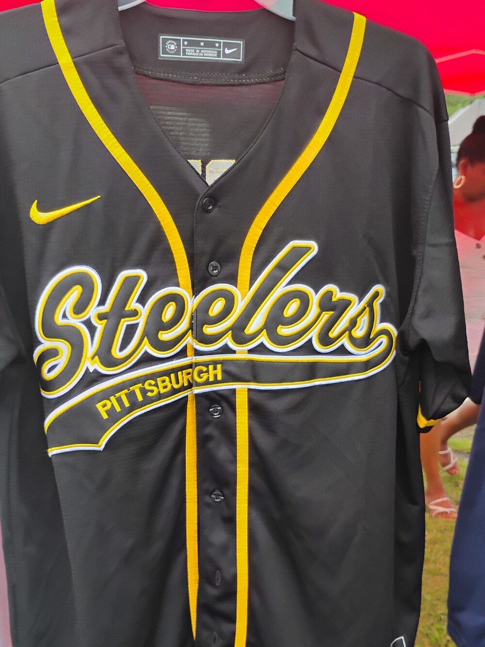 Nike Black and Gold Steelers Script Jersey